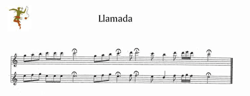 partitura Llamada