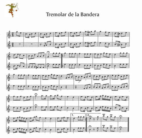 partitura Tremolar de la Bandera