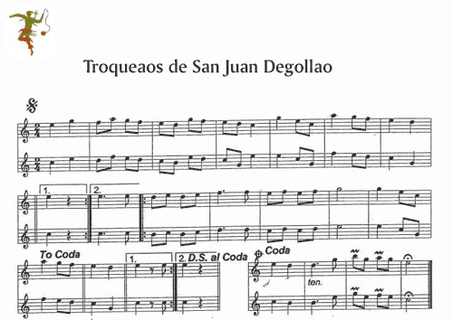 partitura Troqueaos de San Juan